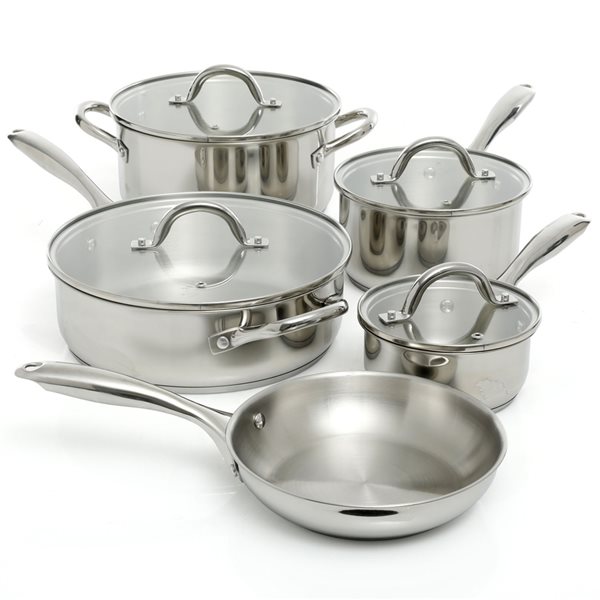 Oster Cuisine 9-piece Cuisine Saunders Stainless Steel Cookware Set ...