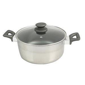 Oster Cuisine 2-piece Rivendell Dutch Oven 10.25-in Stainless Steel Cooking Pan Lids Included
