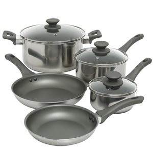 Oster Cuisine 8-piece Rivendell Aluminum Cookware Set Lids Included
