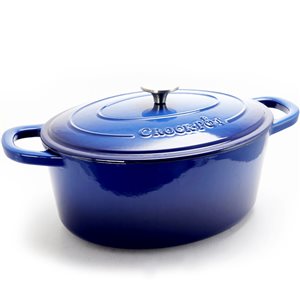Crock-pot 2-piece Artisan Dutch Oven 12.8-in Cast Iron Baking Pan Lids Included