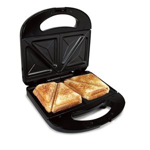 Better Chef Sandwich Grill 3.7-in L X 3.7-in W Non-stick Residential - Black