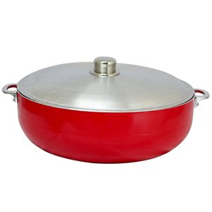Oster Cocina Monrovia 2-Piece Caldero 13.7-in Stainless Steel Cooking Pan Lids Included