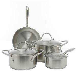 Oster Cuisine 7-piece Gainsford Stainless Steel Cookware Set Lids Included