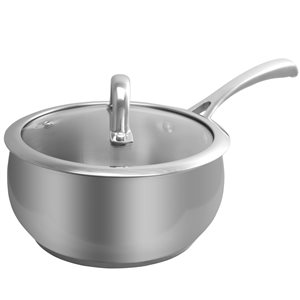 Oster Cuisine 2-piece Derrik Sauce Pan 11.8-in Stainless Steel Cooking Pan Lids Included