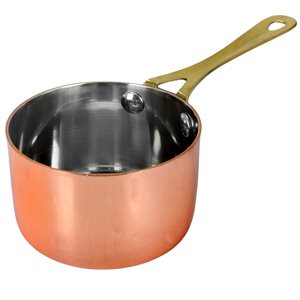 Gibson Home 1-piece Mini Copper Plated Pot 3.5-in Stainless Steel Cooking Pan