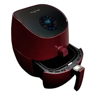 MegaChef 3.5 Burgundy Air Fryer and Multicooker with 7 Pre-Programmed setting