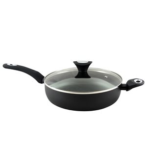 Oster Cuisine 2-piece Allston Saute Pan 11-in Aluminum Cooking Pan Lids Included