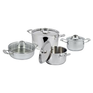 Better Chef 8 Piece Cookware Stainless Steel Cookware Set Lids Included