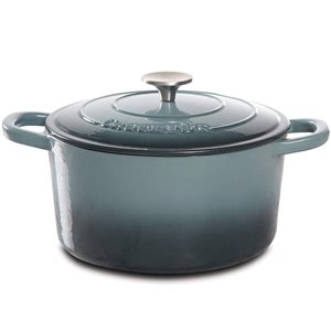 Crock-pot 2-piece Artisan Dutch Oven 10.8-in Cast Iron Baking Pan Lids Included