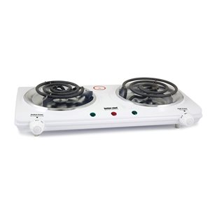 Plaque de cuisson électrique blanche par Better Chef, 11 po à 2 éléments
