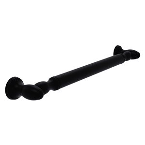 Allied Brass Traditional Style 16-in Matte Black Wall Mount Grab Bar (ADA Compliant)