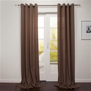 Starlite Tropea 95-in Brown Polyester Light Filtering Single Curtain Panel
