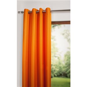 Starlite Jazz 108-in Orange Polyester Light Filtering Standard Lined Single Curtain Panel
