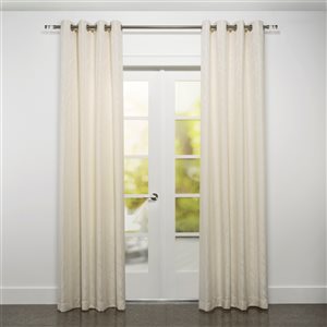 Starlite Tivoli 95-in Cream Polyester Light Filtering Single Curtain Panel
