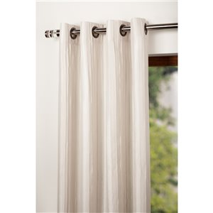 Starlite Barcelona 95-in Cream Polyester Light Filtering Single Curtain Panel