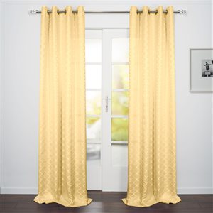 Starlite Como 95-in Yellow Polyester Light Filtering Single Curtain Panel