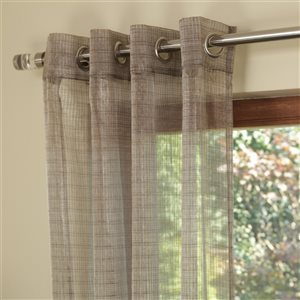 Starlite Koby 95-in Sheer Brown Polyester Light Filtering Single Curtain Panel