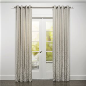 Starlite Tivoli 95-in Grey Polyester Light Filtering Single Curtain Panel