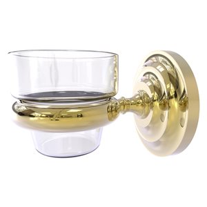 Allied Brass Prestige Que New Unlacquered Brass Glass Votive Candle Holder