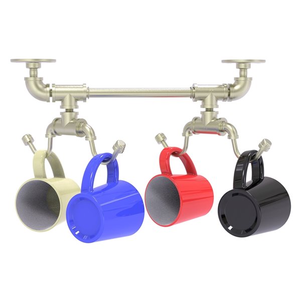 Allied Brass 6.8in H x 6.95in W Satin Nickel 1Tier Mounted Metal