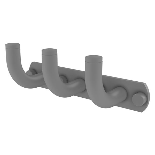 Allied Brass Remi 3-Hook Matte Grey Towel Hook