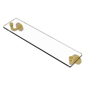 Remi Collection 22 Inch Glass Vanity Shelf with Beveled Edges