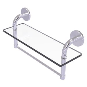 Étagère en verre Remi de meuble-lavabo avec barre à serviettes intégrée de 16 po