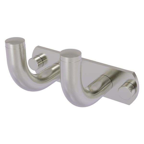 Allied Brass Remi 2-Hook Satin Nickel Towel Hook