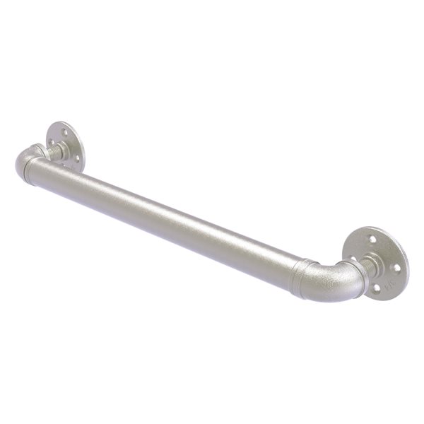 Allied Brass Pipeline 24-in Satin Nickel Wall Mount Grab Bar
