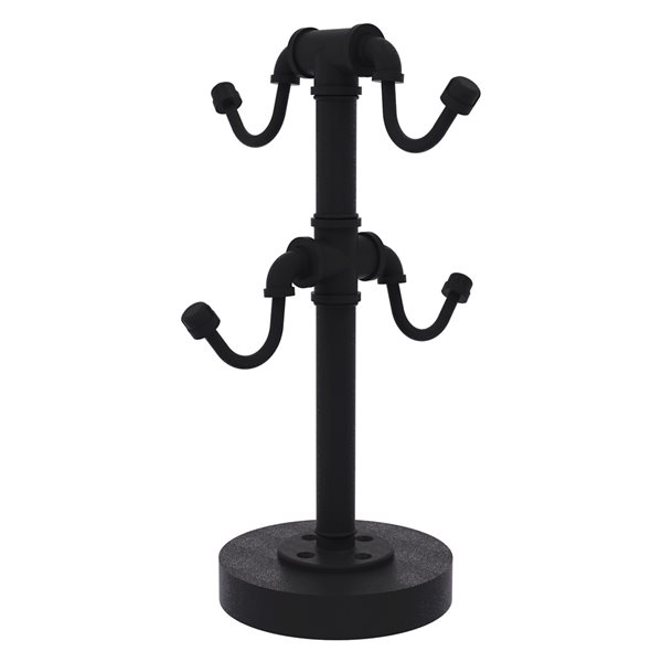 Allied Brass 9.4in W x 9.4in L x 14.5in H Black Metal Mug Holder RONA