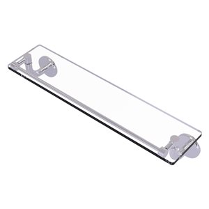 Étagère en verre Remi de meuble-lavabo avec rail de galerie de 22 po
