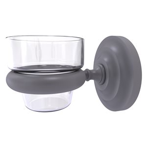 Allied Brass Prestige Que New Matte Grey Glass Votive Candle Holder
