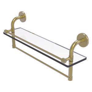 Étagère en verre Remi avec rail de galerie et barre à serviettes de 22 po