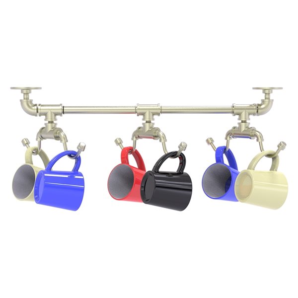 Allied Brass 6.95in W x 6.8in H Satin Nickel 1Tier Mounted Metal