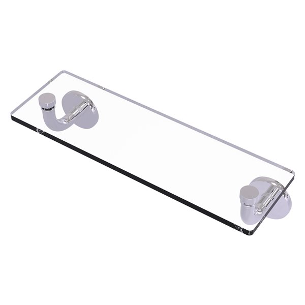 Remi Collection 16 Inch Glass Vanity Shelf with Beveled Edges