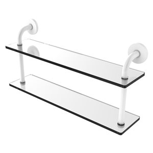 Étagère en verre à deux niveaux de 22 po (55.88 cm) de collection Remi