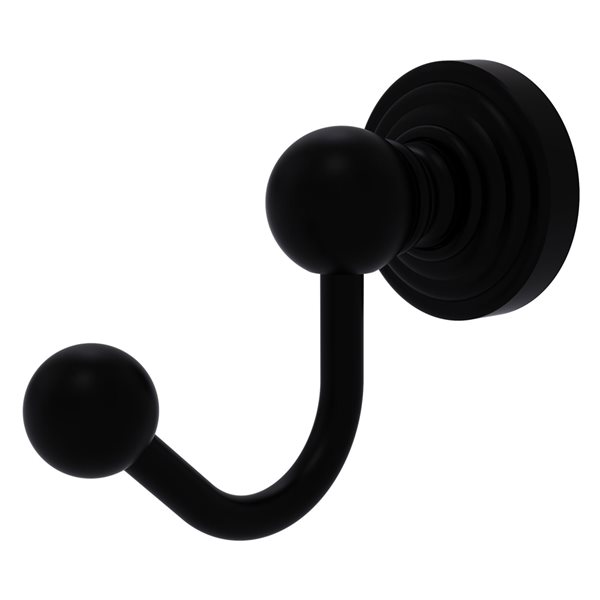 Allied Brass Waverly Place 1-hook Matte Black Towel Hook