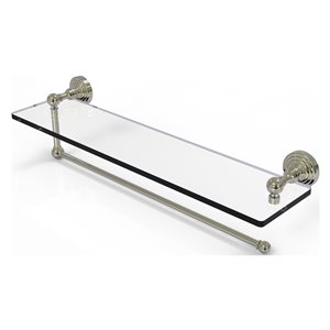 Allied Brass 22-in Metal Mounted Polished Nickel Paper Towel Holder