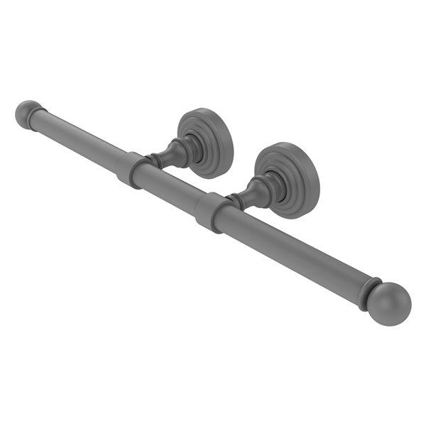 Allied Brass Waverly Place Wall Mount Double Post Toilet Paper Holder (Matte Grey)