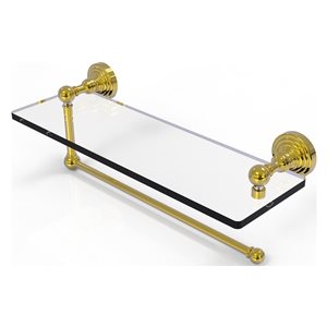 Allied Brass 16-in Metal Mounted Polished Brass Paper Towel Holder