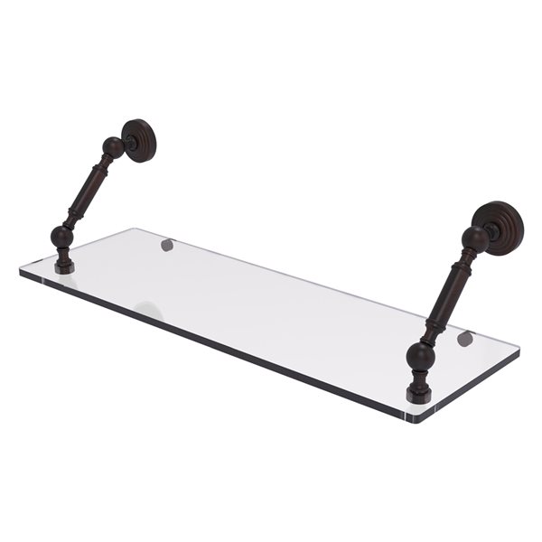 Allied Brass Waverly Place Venetian Bronze 24-in Floating Glass Shelf