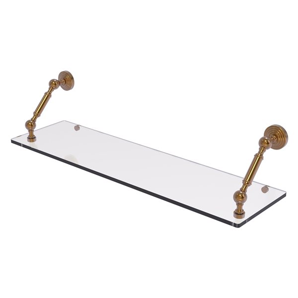 Allied Brass Waverly Place Brushed Bronze 30-in Floating Glass Shelf