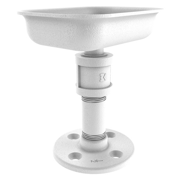 Allied Brass Pipeline Matte White Iron Countertop Soap Dish