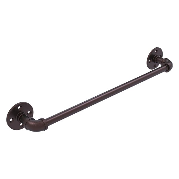 Allied Brass Pipeline 24-in Antique Bronze Wall Mount Single Towel Bar