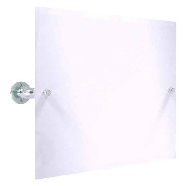 Allied Brass Pipeline 29.5-in Polished Chrome Rectangular Frameless Bathroom Mirror