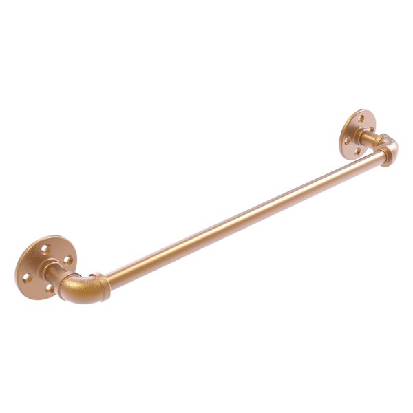 Allied Brass Pipeline 24-in Brushed Bronze Wall Mount Single Towel Bar