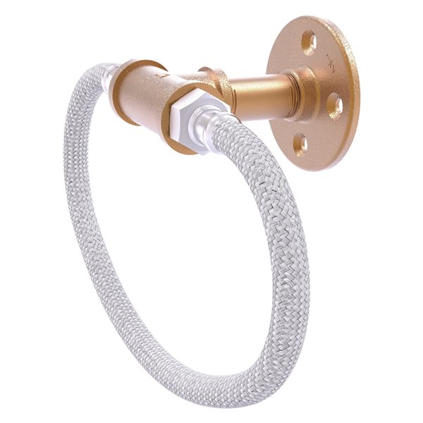 Allied Brass Pipeline Brushed Bronze Wall Mount Towel Ring
