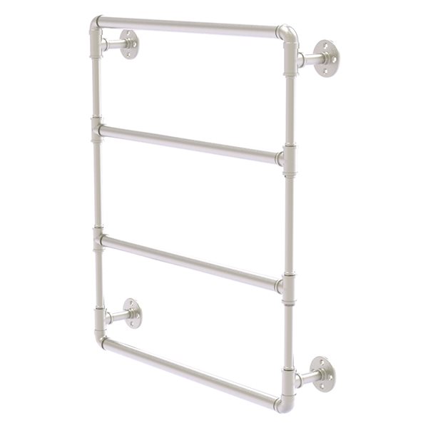 Allied Brass Pipeline 30-in 4-Bar Satin Nickel Wall Mount Towel Rack