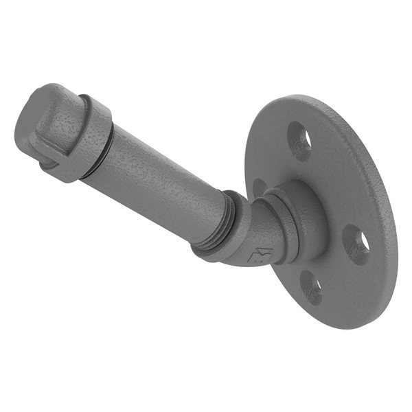Allied Brass Pipeline 1-Hook Matte Grey Towel Hook