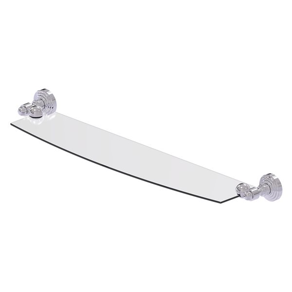 Allied Brass Waverly Place 24-in Glass Shelf - Polished Chrome